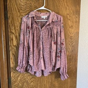 Pink Floral Women's Top